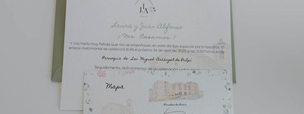 Invitación de boda con la que trazar momentos únicos